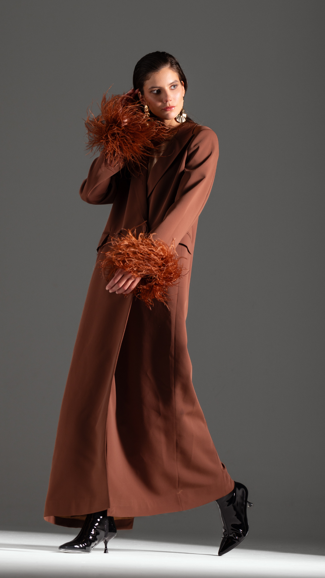 HEM0034 - Feather Blazer brown