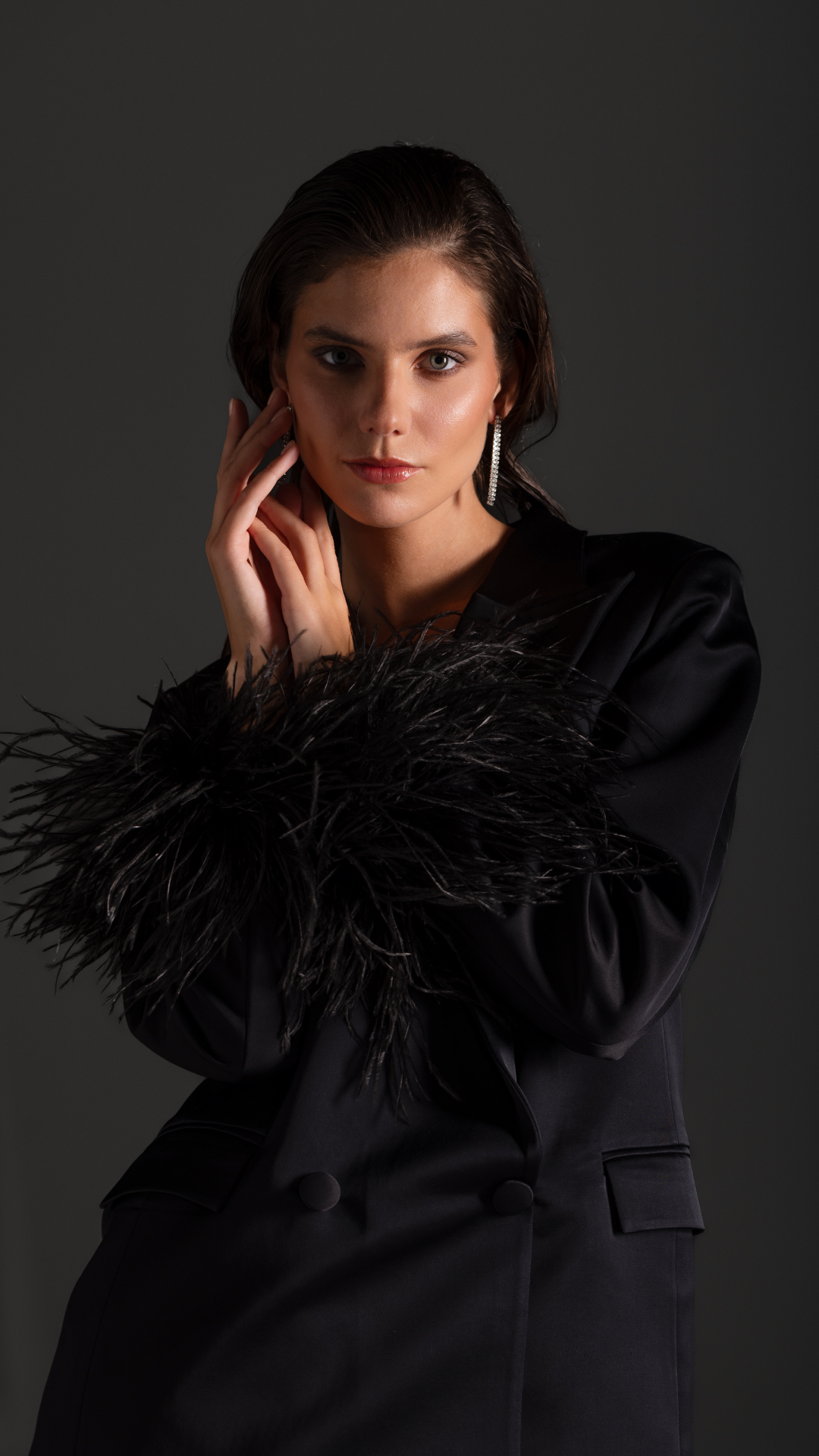 HEM0035 - Feather Blazer Black