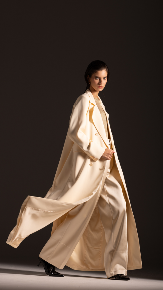 HEM0036 - Blazer Wide Collar Ivory