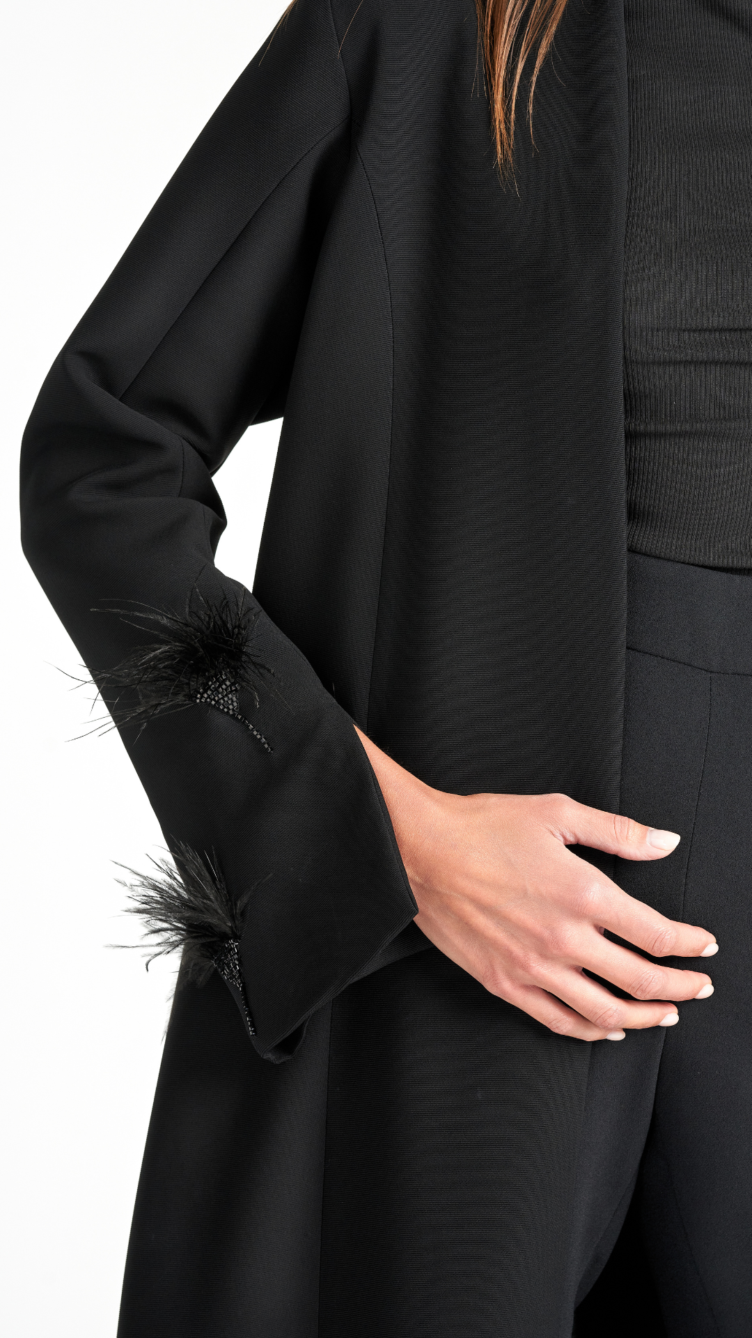 HEM0038 - Italian Crepe Feather Black