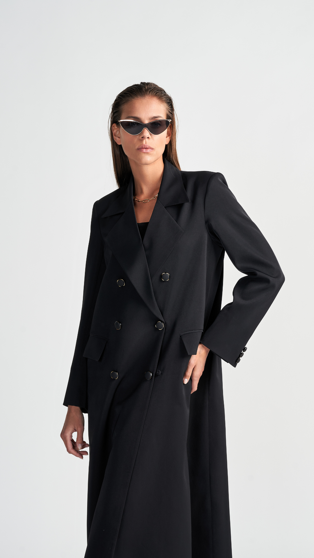 HEM0048 - Blazer Wide Collar Black