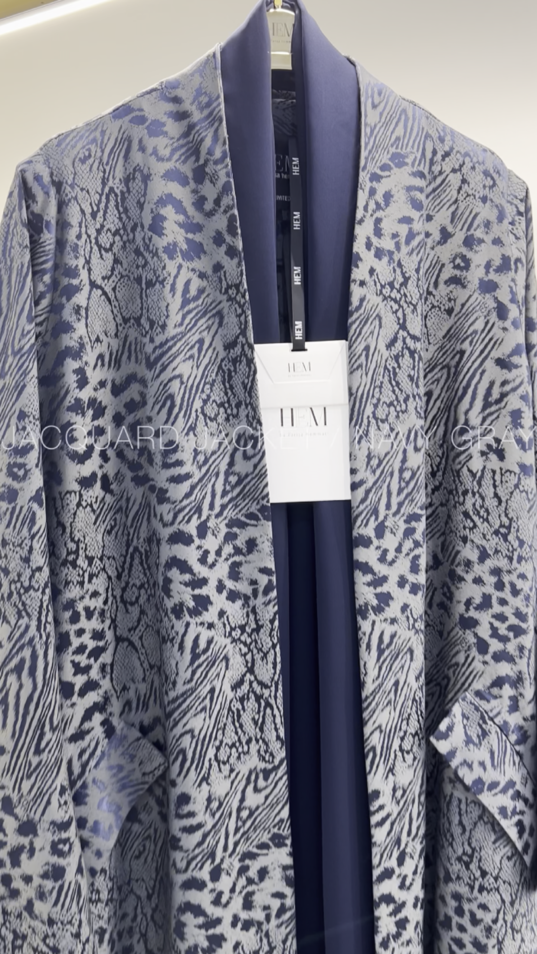 HEM0049 - Fabric Effect NAVY-GRAY