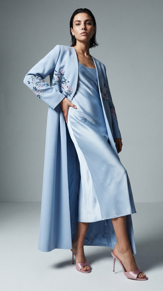 HEM0085 - Floral Wrap - Sky Blue