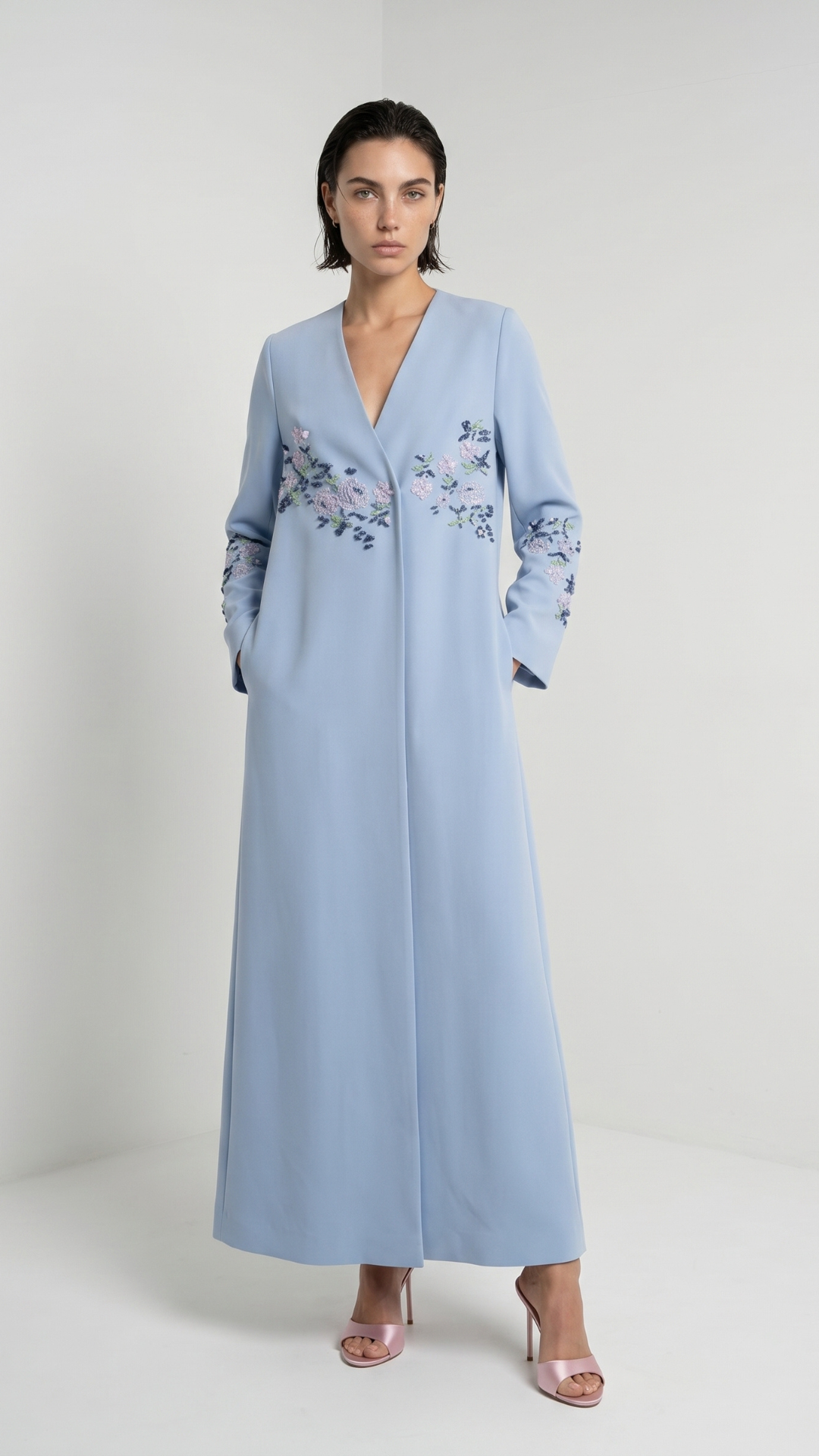 HEM0085 - Floral Wrap - Sky Blue